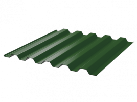 Профнастил полимерный С44 0.45 1000/1047 ПЭ RAL6002 зеленый лист