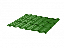 Металлочерепица МЧ2 Монтеррей Макси 0.45 ПЭ RAL6002 зеленый лист