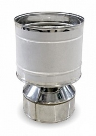 Дефлектор Термо (430, t0.5 / ОЦ, t0.5) d110 / D170 (бочка 300) L330 ( Холодный, RAL 5002) Мастер Флеш