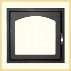 Дверка каминная ДК555-1А со стеклом