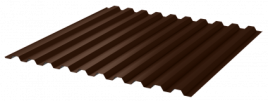 Профнастил полимерный С21 0.45 1000/1051 ПЭ RAL8017 шоколад