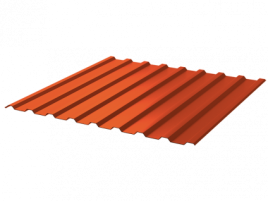 Профнастил полимерный СП20 0.45 1100/1150 ПЭ RAL2004 оранжевый