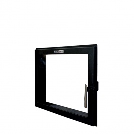 Дверка каминная металлическая (УЗПО) со стеклом 500*410