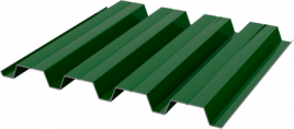 Профнастил полимерный Н60 0.45 845/902 ПЭ RAL6002 зеленый лист