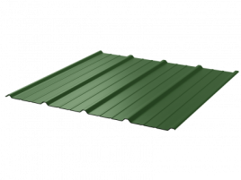 Профнастил полимерный С18 0.45 1150/1190 ПЭ RAL6002 зеленый лист