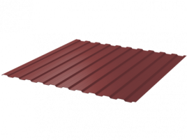 Профнастил полимерный С8 0.45 1150/1200 ПЭ RAL3011 коричнево-красный