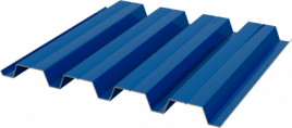 Профнастил полимерный Н60 0.45 845/902 ПЭ RAL5005 сигнально-синий