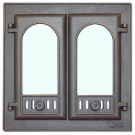 Дверца каминная 301 LK 2-х створчатая (410х410)