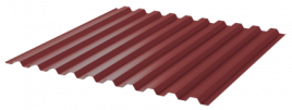 Профнастил полимерный С21 0.45 1000/1051 ПЭ RAL3011 коричнево-красный
