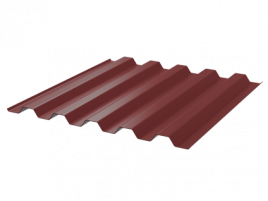 Профнастил полимерный С44 0.45 1000/1047 ПЭ RAL3011 коричнево-красный