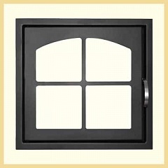 Дверка каминная ДК555-1К со стеклом