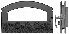 Дверка каминная ДКГ-5С-Э "Зной" со стеклом фото 1