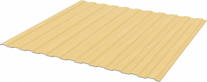 Профнастил полимерный С8 0.45 1150/1200 ПЭ RAL1014 слоновая кость фото 1