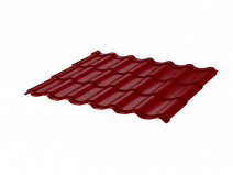 Металлочерепица МЧ2 Монтеррей 0.45 Sunmatt RAL3005 красное вино фото 1