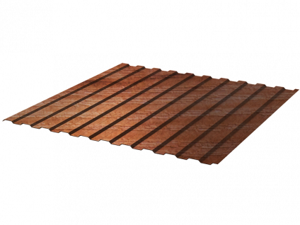 Профнастил полимерный С8 0.45 1150/1200 ДПП G6W110P темное дерево фото 1
