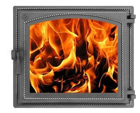 Дверка каминная Везувий 240 со стеклом фото 1