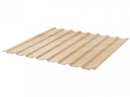 Профнастил полимерный СП20 0.45 1100/1150 ДПП G6W010P светлое дерево фото 1