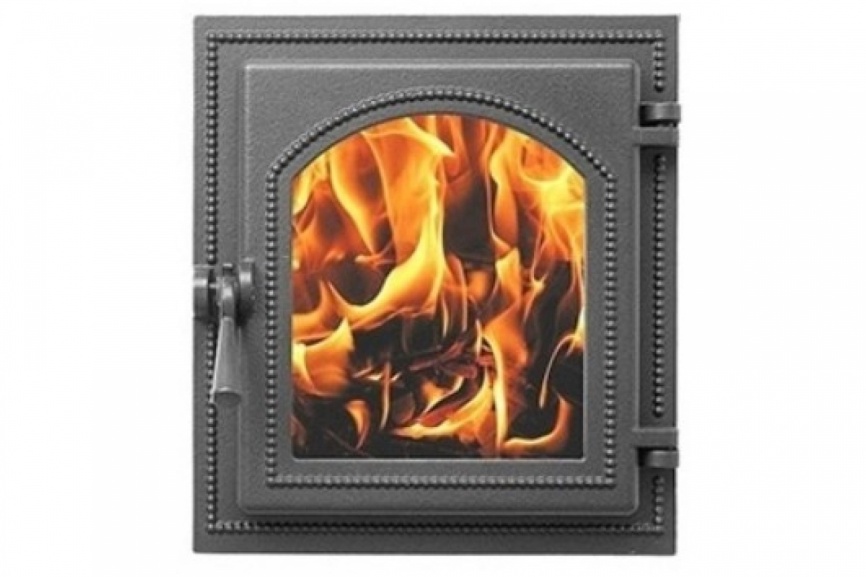 Дверка каминная Везувий 270 со стеклом фото 1