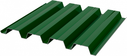 Профнастил полимерный Н60 0.45 845/902 ПЭ RAL6002 зеленый лист фото 1