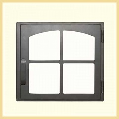 Дверка печная ДЕ424-1К со стеклом фото 1