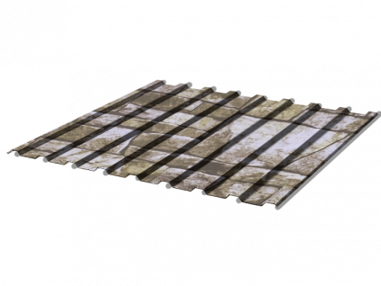 Профнастил полимерный СП20 0.45 1100/1150 ДПП OK034A камень фото 1