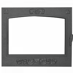 Дверь каминная Нормандия классик ДК 650-1А со стеклом фото 1