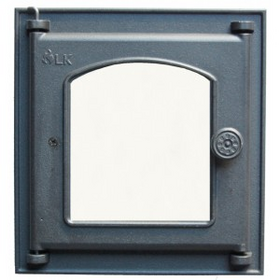 Дверца 361 LK топочная со стеклом (250х280) фото 1