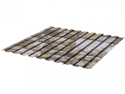 Профнастил полимерный С8 0.45 1150/1200 ДПП OK034A камень фото 1