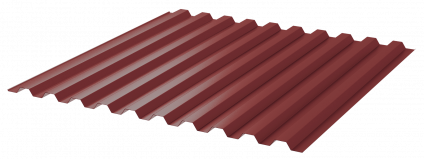 Профнастил полимерный С21 0.45 1000/1051 ПЭ RAL3011 коричнево-красный фото 1