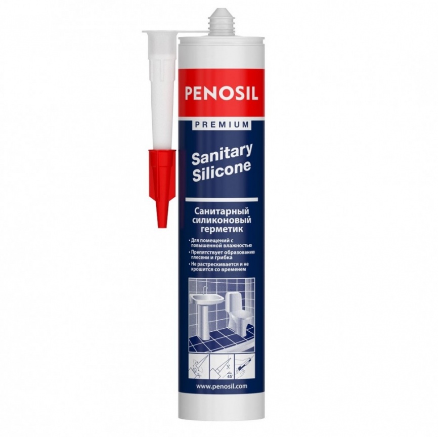 Герметик силиконовый санитарный PENOSIL бесцветный фото 1