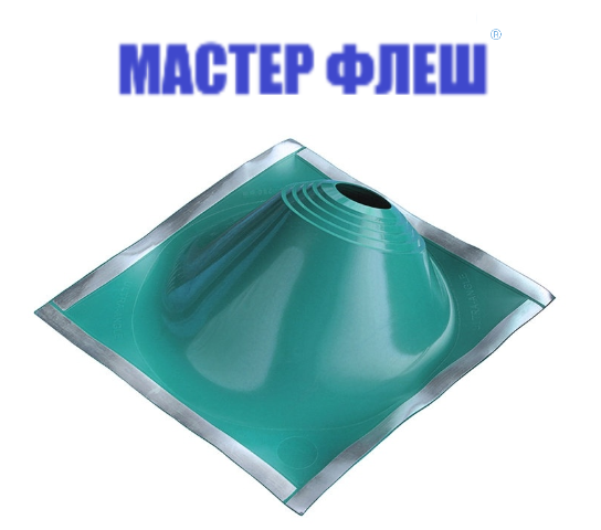 Манжета кровельная угловая УЛЬТРАУГОЛ "Мастер Флеш" № 2  (180-280) СИЛИКОН зеленая фото 1
